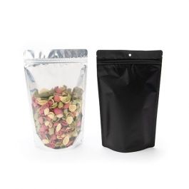 Doypack Métallisé et dos Noir 17x9x28,5cm | 340g Trou Suspension Rond (100 pièces) [ZBGB4H]