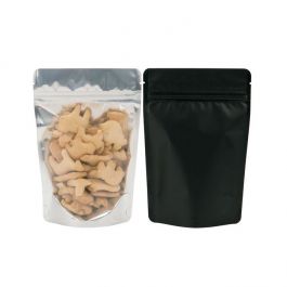 Doypack avec dos Noir 13x8x20.5cm | 113g (100 pièces) [ZBGB3]