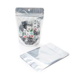 Doypack Métallisé et dos Noir 12x7.5x18.5cm | 114g Trou Suspension Rond (100 pièces) [ZBGB46H]