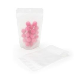 Doypack glacé avec Zip 13x7.8x20.6 cm | 113g Trou Suspension Rond (100 pièces) [ZBGF3H]