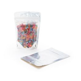 Doypack avec le dos doré 9.5x5.7x15.7cm | 57g Trou Suspension Rond (100 pièces) [ZBGG35H]