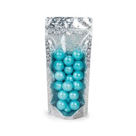 Doypack Transparent/Glace holographique 10,8x6x23,8cm Trou Suspension Rond (25 pièces) [ZBGHI1NC]