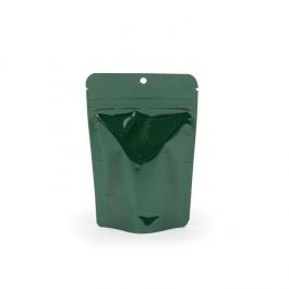 Doypack Vert Métallisé 10x6x15cm Trou de suspension (100 pièces) [ZBGM2HGH]