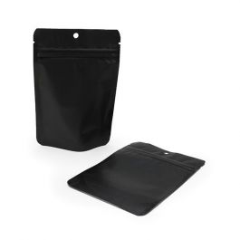 Doypack Noir mat 10.2x6x15.2cm | 57g Trou Suspension Rond (100 pièces) [ZBGM2MBH]