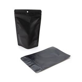 Doypack Noir mat 13x7.9x20.6cm | 113g Trou Suspension Rond (100 pièces) [ZBGM3MBH]