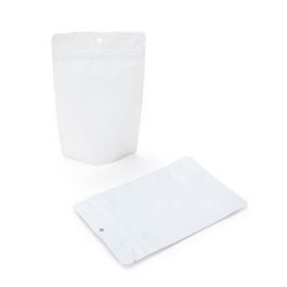 Doypack Blanc Métallisé 13x8x20.5cm | 113g Trou Suspension Rond (100 pièces) [ZBGM3MWH]