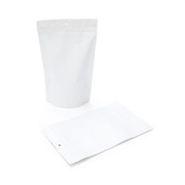 Doypack Blanc Mat 17x9x28.5cm | 340g Trou Suspension Rond (100 pièces) [ZBGM4MWH]