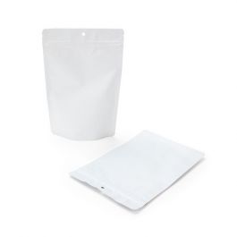 Doypack Blanc mat 15x9x23.2cm | 312g Trou Suspension Rond (100 pièces) [ZBGM7MWH]