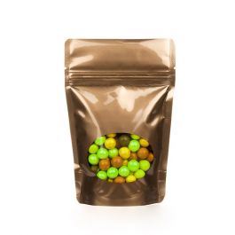 Doypack Bronze avec fenêtre 21x8,9x29,2cm | 510g (100 pièces) [ZBGO5BZ]
