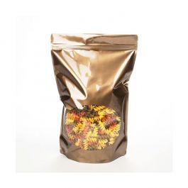 Doypack Bronze avec fenêtre 22.9x12.1x34.3cm | 907g (100 pièces) [ZBGO6BZ]