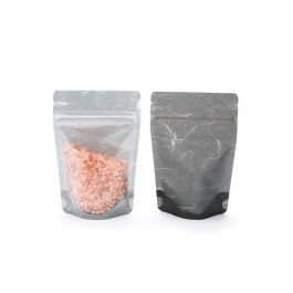 Doypack papier de riz Noir avec avant transparant 10.2x6x15.2cm | 57g (100 pièces) [ZBGR2BC]