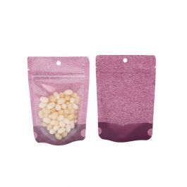 Doypack papier de riz avec avant transparent 10x6x15 cm (100 pièces)
