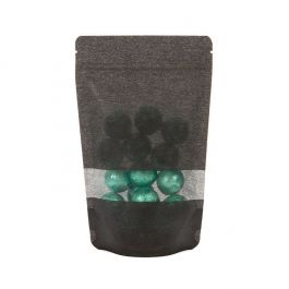 Doypack en papier de riz Noir 13x7,9x20,6cm | 113g (100 pièces) [ZBGR3B]