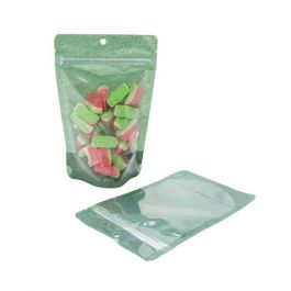Doypack papier de riz Vert foncé avec fenêtre 13x8x20.6cm | 113g (100 pièces) [ZBGR3HGR]