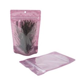Doypack papier de riz violet avec fenêtre 13x8x20.6cm | 113g (100 pièces) [ZBGR3HP]