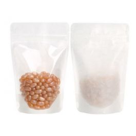 Doypack papier de riz Blanc 11.9x7.6x18.4cm (114 g) (100 pièces) [ZBGR46WC]