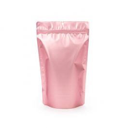 Doypack Rose Métallisé 17.1x8.9x28.6cm | 340g Trou de suspension (100 pièces) [ZBGM4RG]