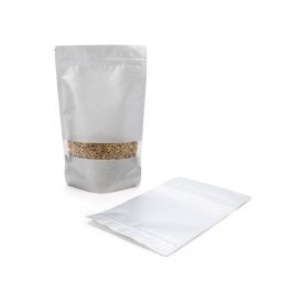 Doypack papier de riz Argenté 17.1x8.9x28.6cm | 340g (100 pièces) [ZBGR4S]
