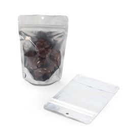 Doypack Argenté 10.2x6x15.2cm | 57g Trou Suspension Rond (100 pièces) [ZBGS2H]