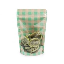 Doypack Transparent/Verte Pastel Plaid 13x7,9x20,6cm (25 pièces) [ZBGSW3GR]