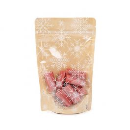 Doypack Kraft Transparent/Impression de cristaux de glace 13x7,9x20,6cm (25 pièces) [ZBGSW3KS]