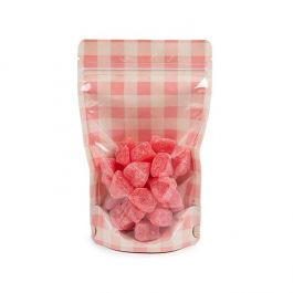 Doypack Transparent/Rose Pastel Plaid 13x7,9x20,6cm (25 pièces) [ZBGSW3PP]