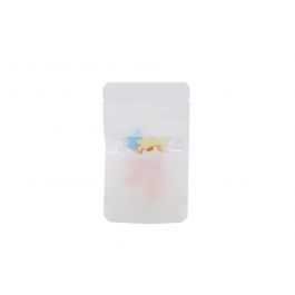 Doypack Blanc Kraft avec fenêtre horizontale 8x5x13cm | 28g (100 pièces) [ZBGW1WK]