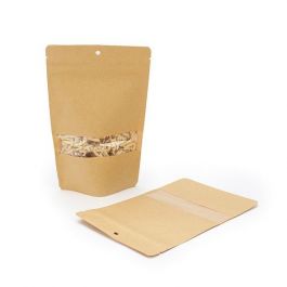 Doypack Kraft 13x7.9x20.6cm trou suspension rond | 113g (100 pièces) [ZBGW3KH]