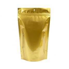 Doypack Or Métallisé 17x9x28,5cm | 340g Trou de suspension (100 pièces) [ZBGM4GH]