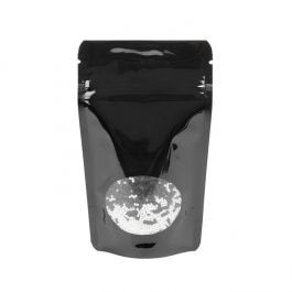 Doypack Noir avec fenêtre ovale 8x5x13cm | 28g (100 pièces) [ZBGO1B]