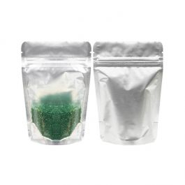 Doypack Argenté 10.2x6x15.2cm | 57g (100 pièces) [ZBGS2]
