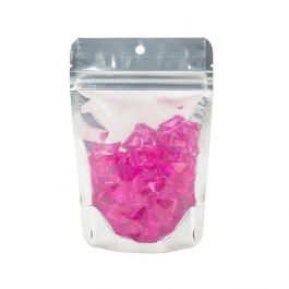 Doypack Transparentes Blanches 10,2x6x15,2cm | 57g Trou de suspension (100 pièces) [ZBGW2H]