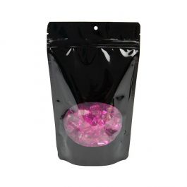 Doypack Noires avec fenêtre ovale 14,9x8,9x23,2cm Trou de suspension (100 pièces) [ZBGO7BH]