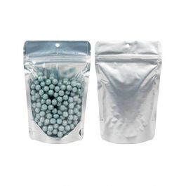 Doypack Argentées 11,9x7,6x18,4cm Trou de suspension (100 pièces) [ZBGS46H]