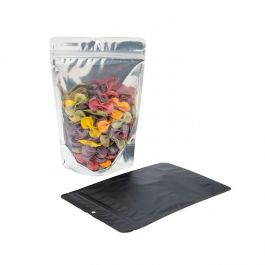 Doypack dos Noir 15x9x23cm Trou de suspension (100 pièces) [ZBGB7H]