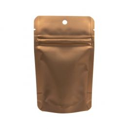 Doypack Bronze Métallisé de 8x5x13cm Trou de suspension (100 pièces) [ZBGM1BZH]