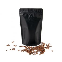 Doypack Noires 22,9x12,1x34,3cm avec valve (100 pièces) [ZBGM6MBV]