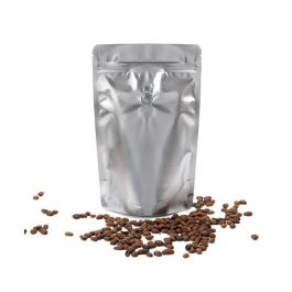 Doypack Argent 14,9x8,9x23,2cm avec valve (100 pièces) [ZBGM7SV]