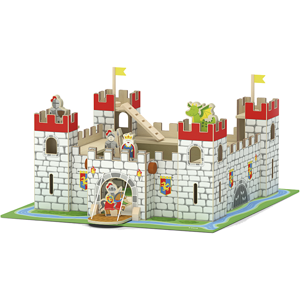 Image de Château de chevaliers VIGA , dim. 50x22x56 cm, 1 pièce | Jouets Articles en Bois Produits de Décoration Loisirs Créatifs | 8719346290632