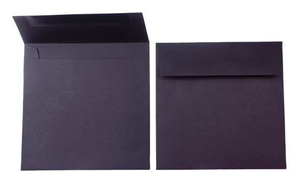 Enveloppes opaques Premium, Noir 16.5 x 16.5cm (50 Pièces) [E172]