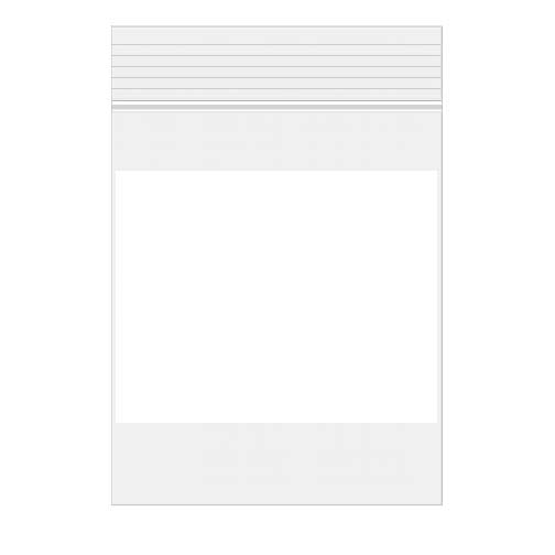 sachets zip avec fenêtre d'écriture blanche en Polyéthylène à basse densité 33 x 38,1cm (100 Pièces) [2WE1315]